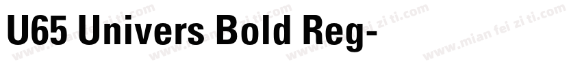 U65 Univers Bold Reg字体转换
